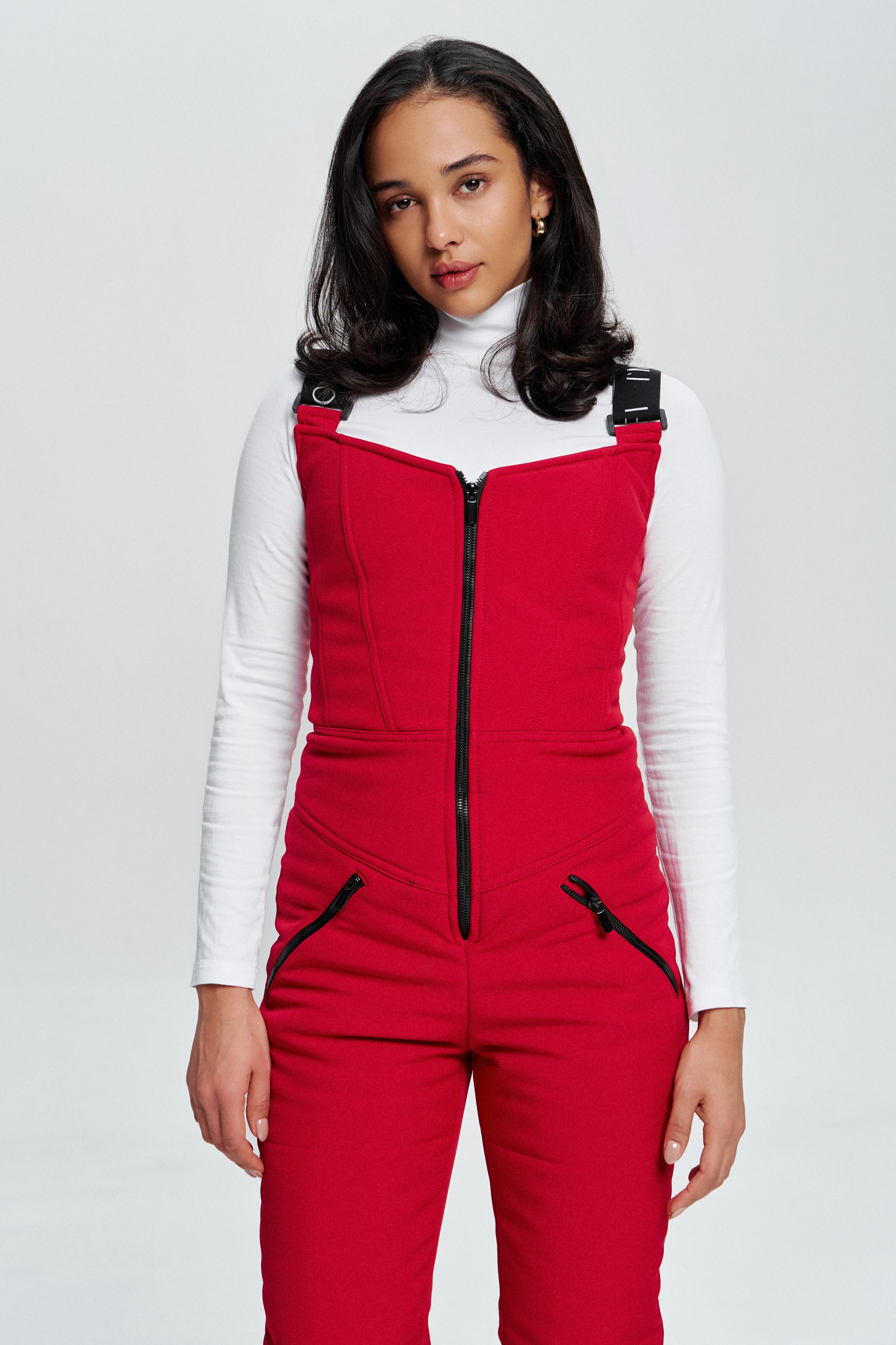 Лижний напівкомбінезон Монблан - Червоний