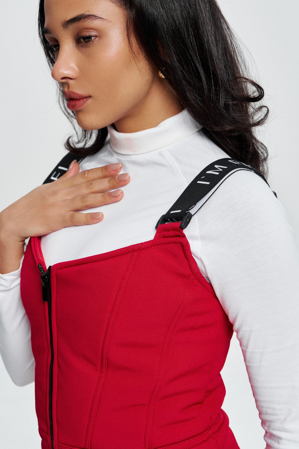 Лижний напівкомбінезон Монблан - Червоний