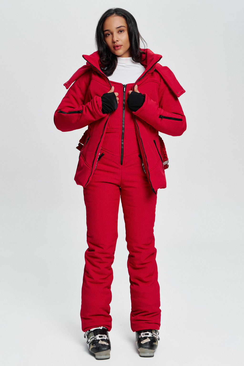 Лижний напівкомбінезон Монблан - Червоний