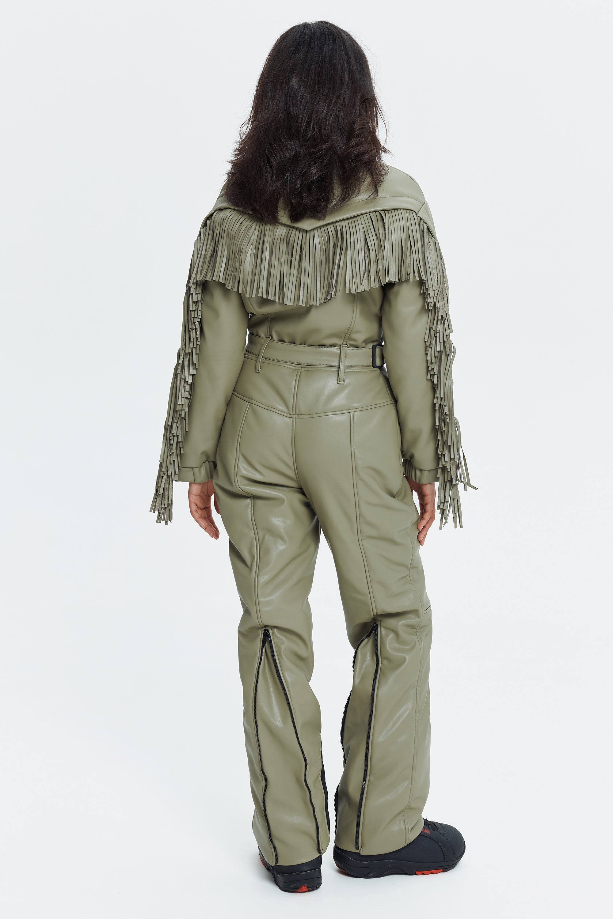 Зимовий комбінезон Говерла  - Оливковий еко-шкіра