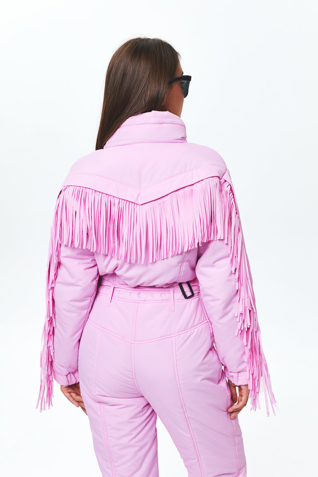 Зимовий комбінезон з бахромою - Говерла Пудровий