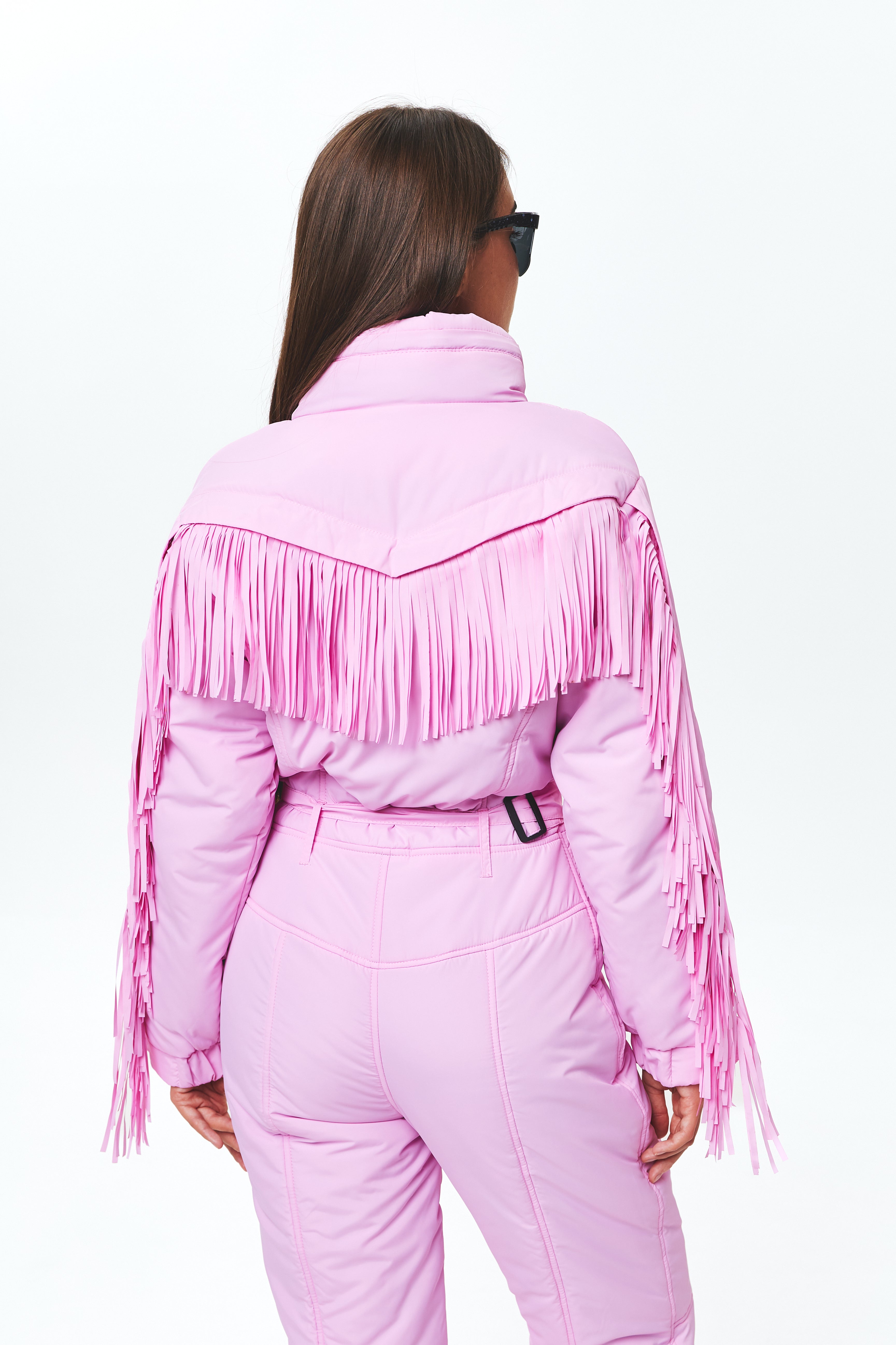 Зимовий комбінезон з бахромою - Говерла Пудровий