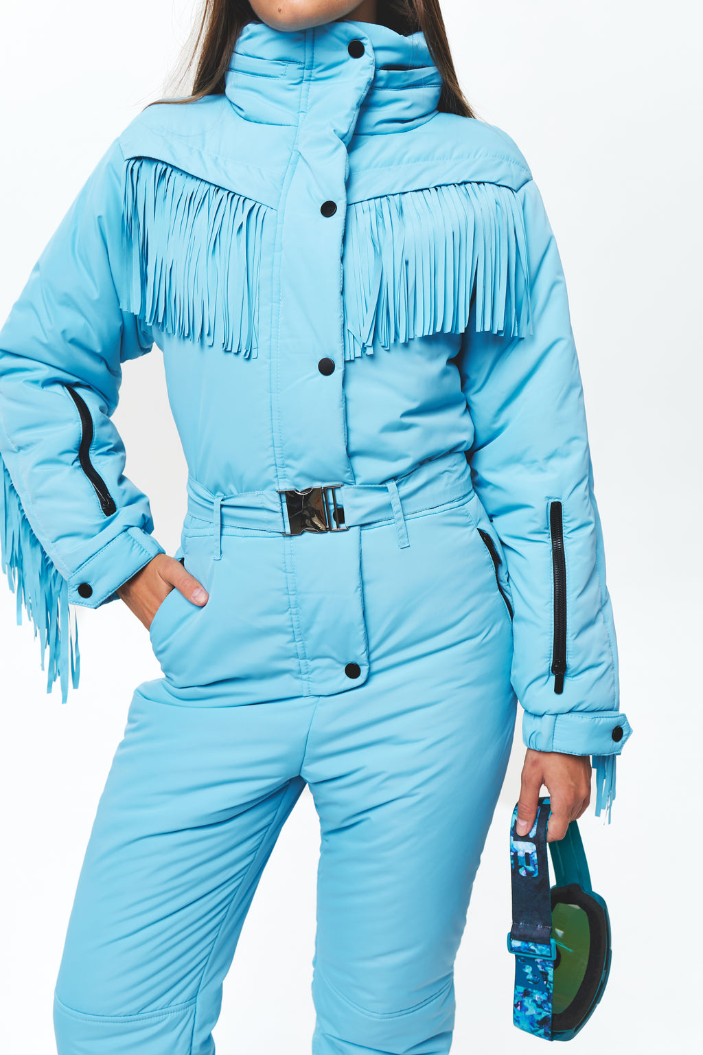 Зимовий комбінезон з бахромою - Говерла Блакитний