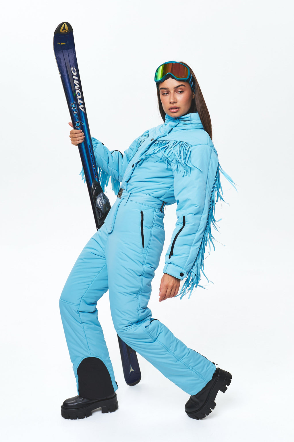 Зимовий комбінезон з бахромою - Говерла Блакитний