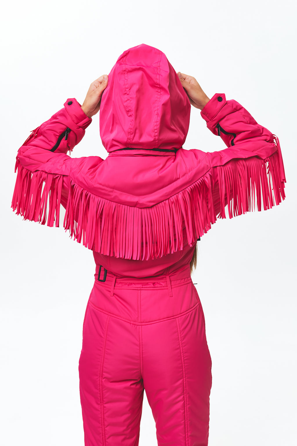 Зимовий комбінезон з бахромою - Говерла Малиновий