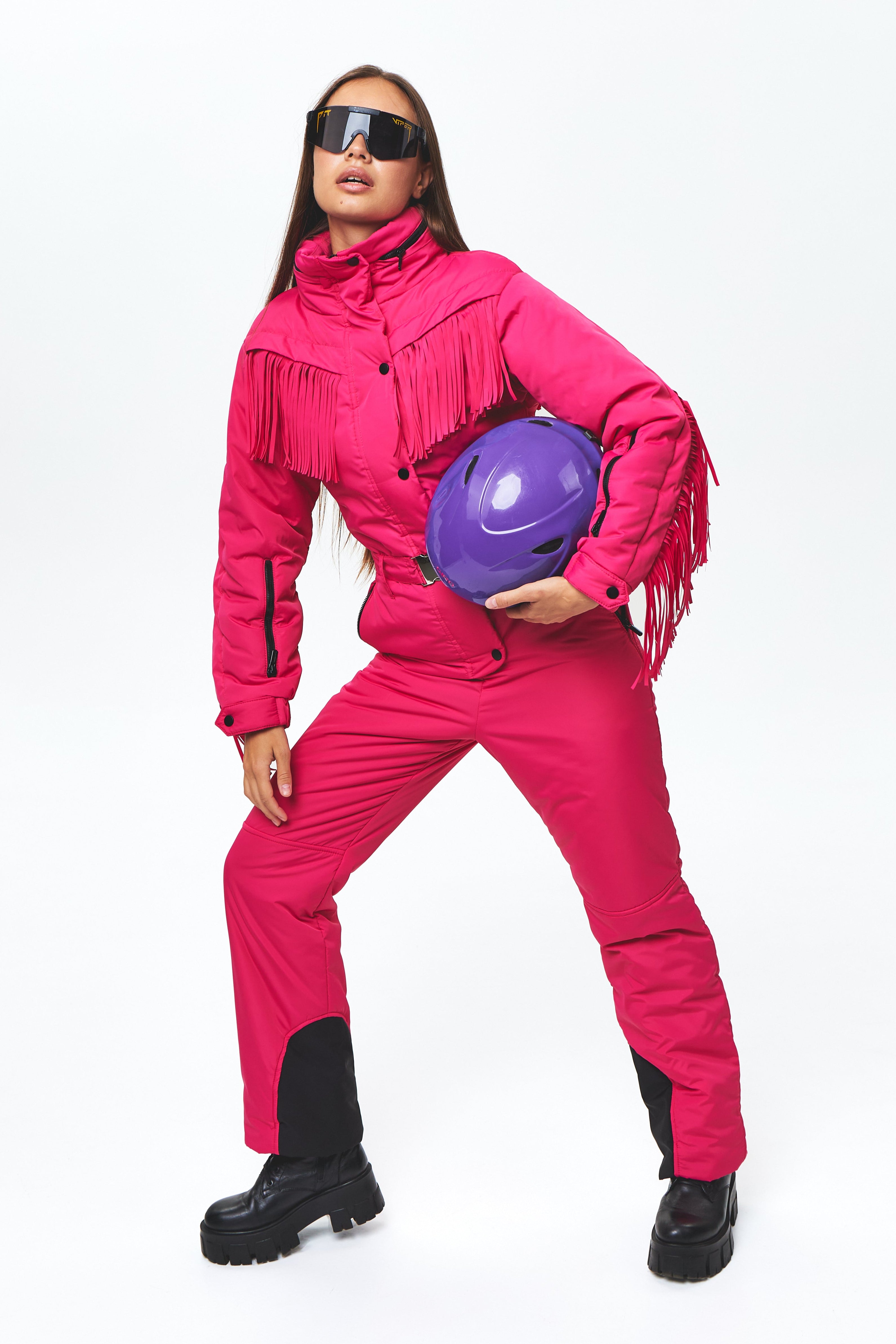 Зимовий комбінезон з бахромою - Говерла Блакитний