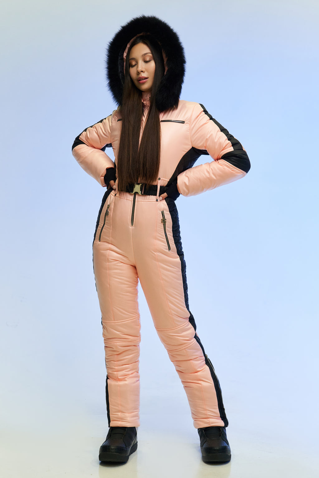 Зимовий комбінезон Близниця - Персиковий