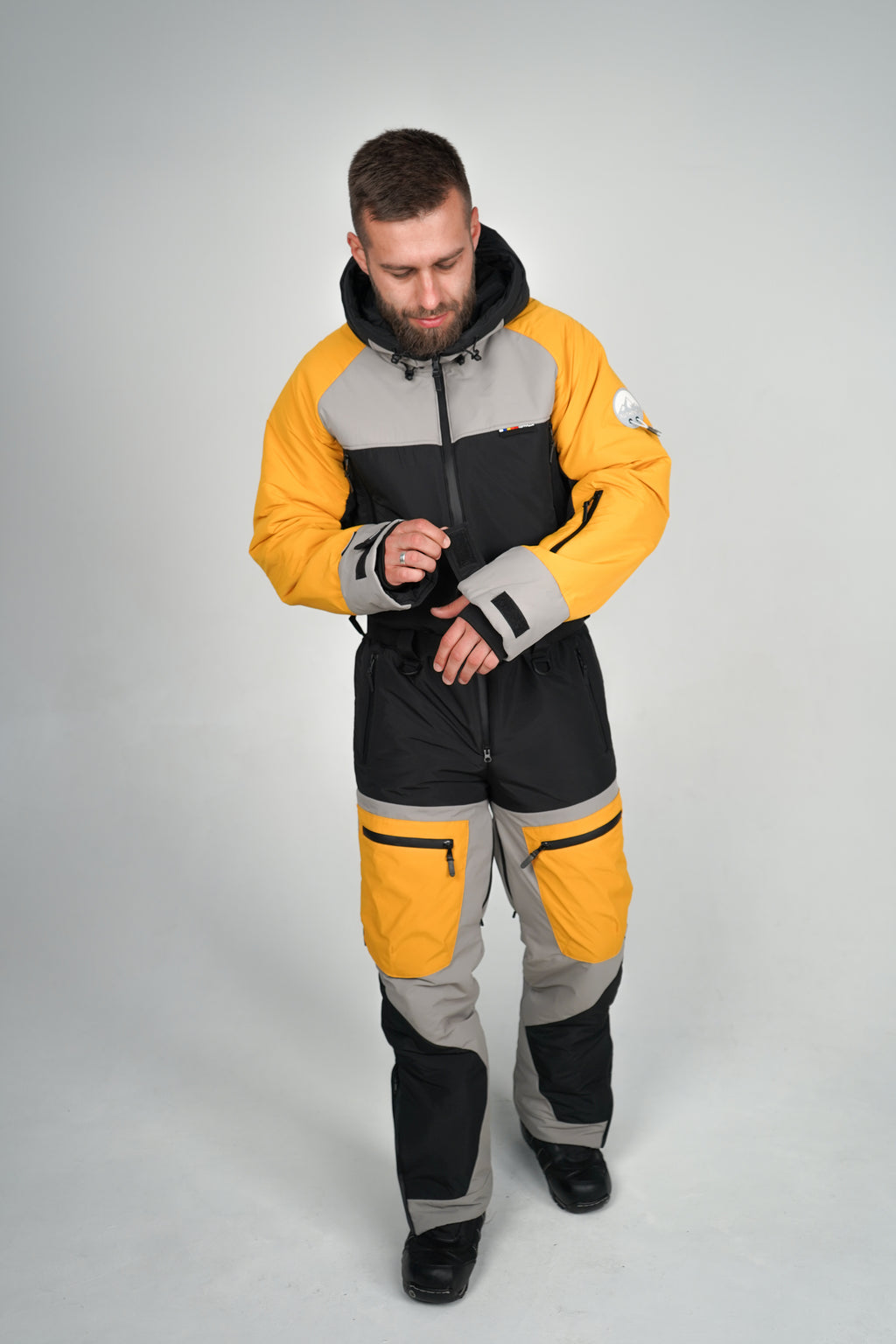 Лижний чоловічий комбінезон Кострич - Жовтий