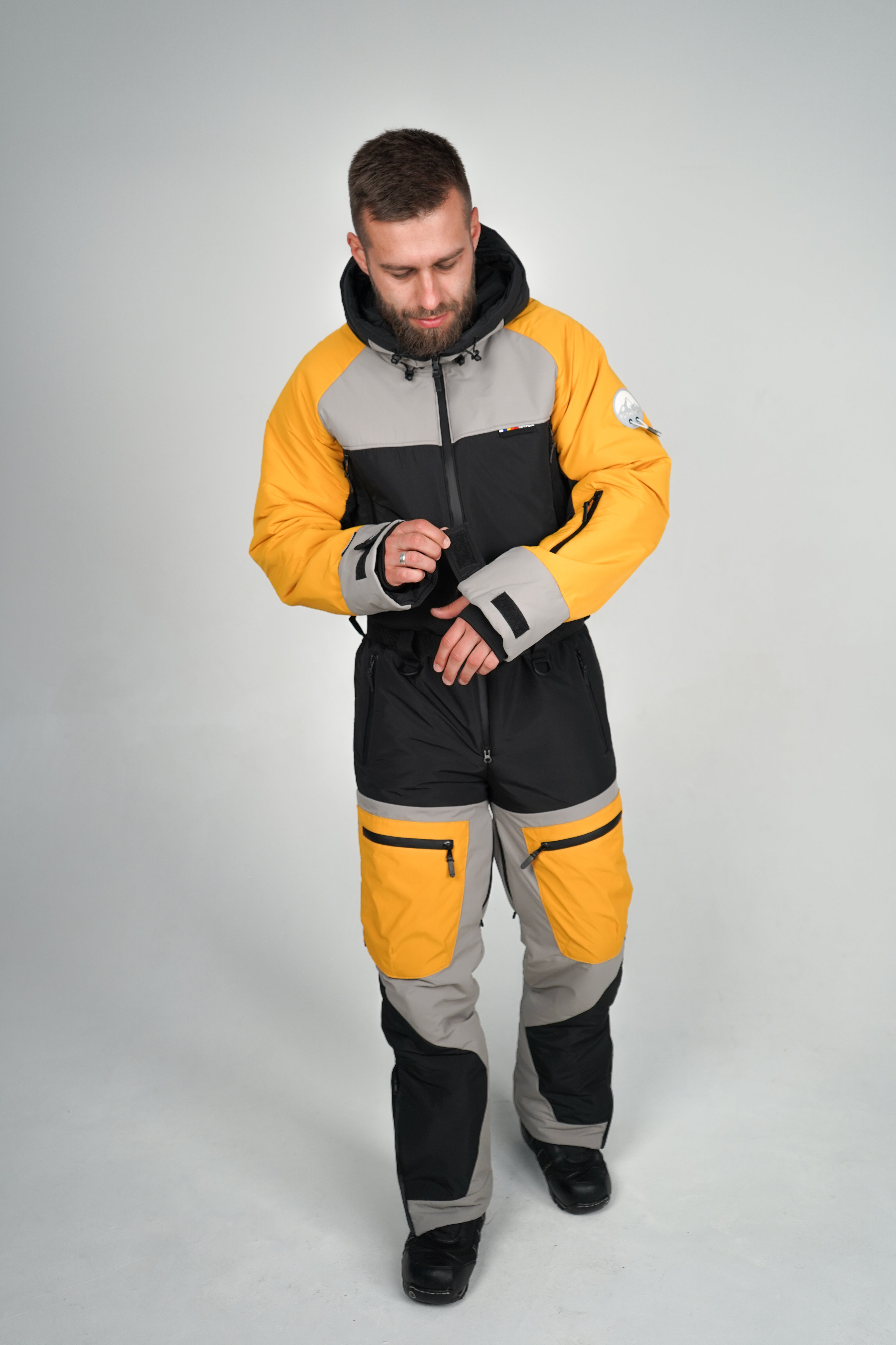 Лижний чоловічий комбінезон Кострич - Жовтий