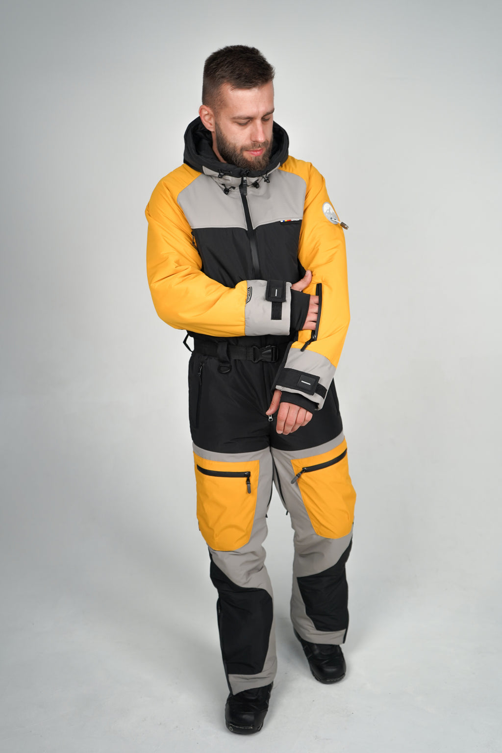 Лижний чоловічий комбінезон Кострич - Жовтий