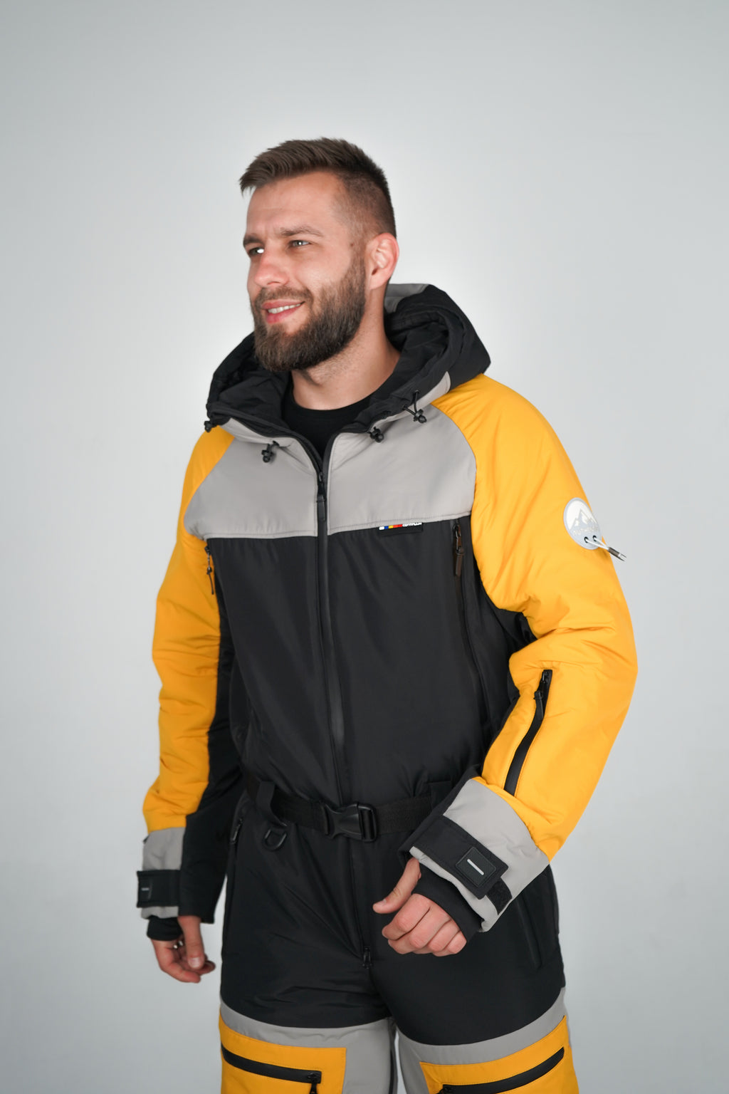 Лижний чоловічий комбінезон Кострич - Жовтий