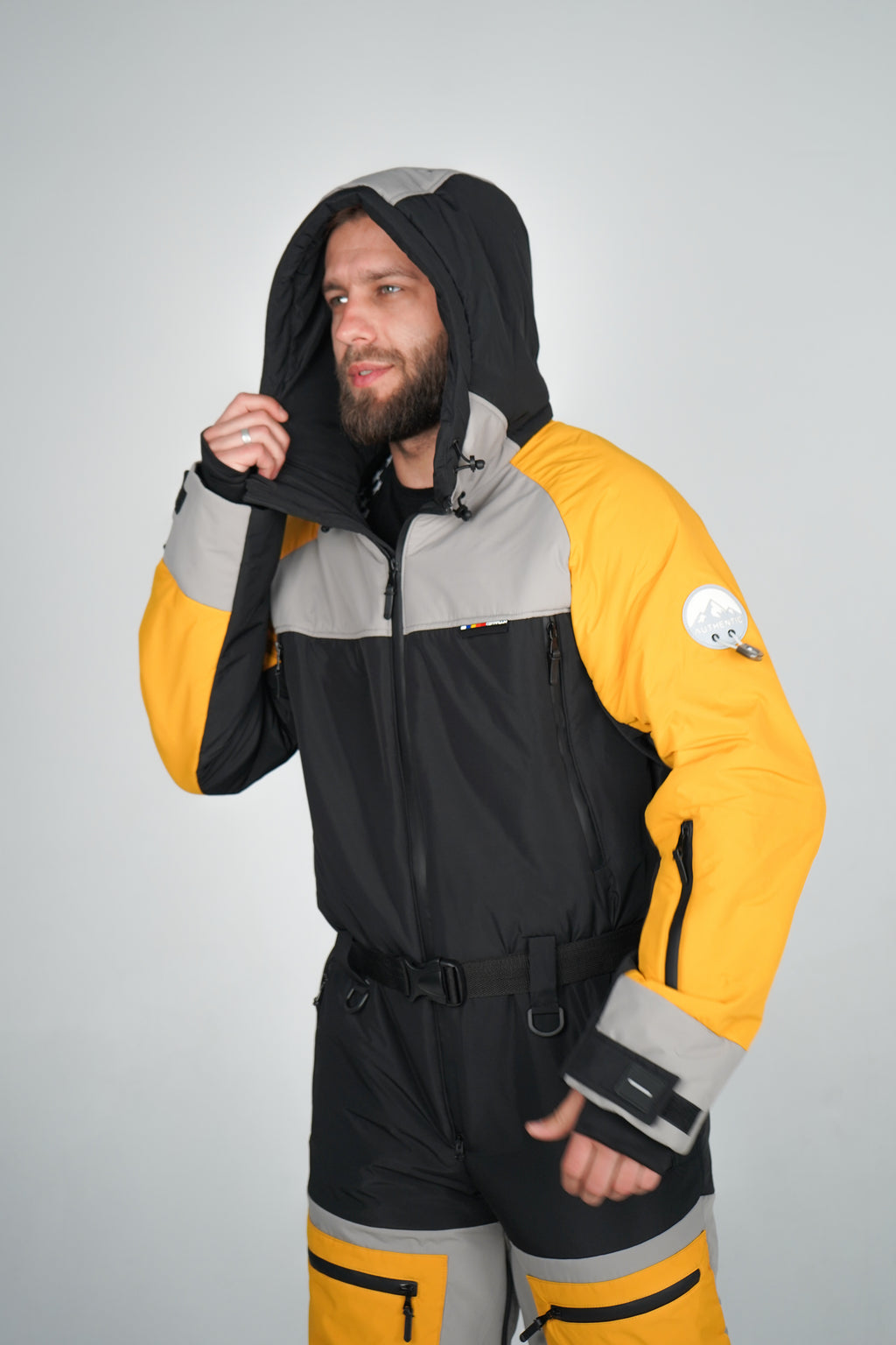 Лижний чоловічий комбінезон Кострич - Жовтий