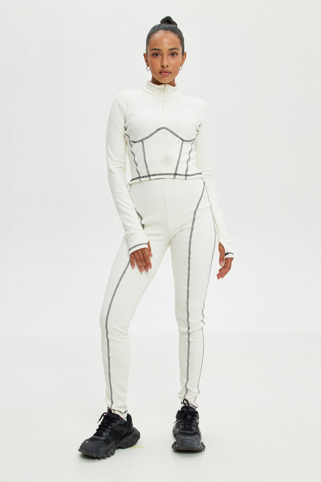 Термо костюм лонгслів і лосини - Білий