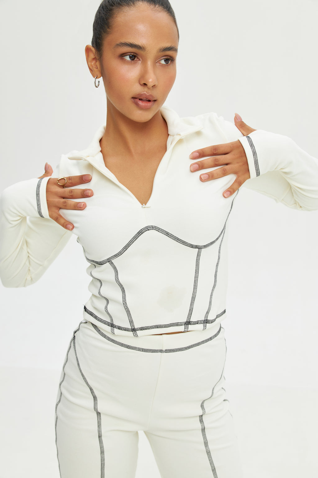 Термо костюм лонгслів і лосини - Білий