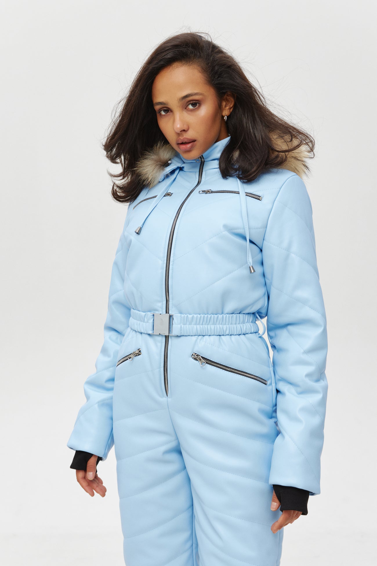 Зимовий комбінезон Брескул - Блакитний еко-шкіра