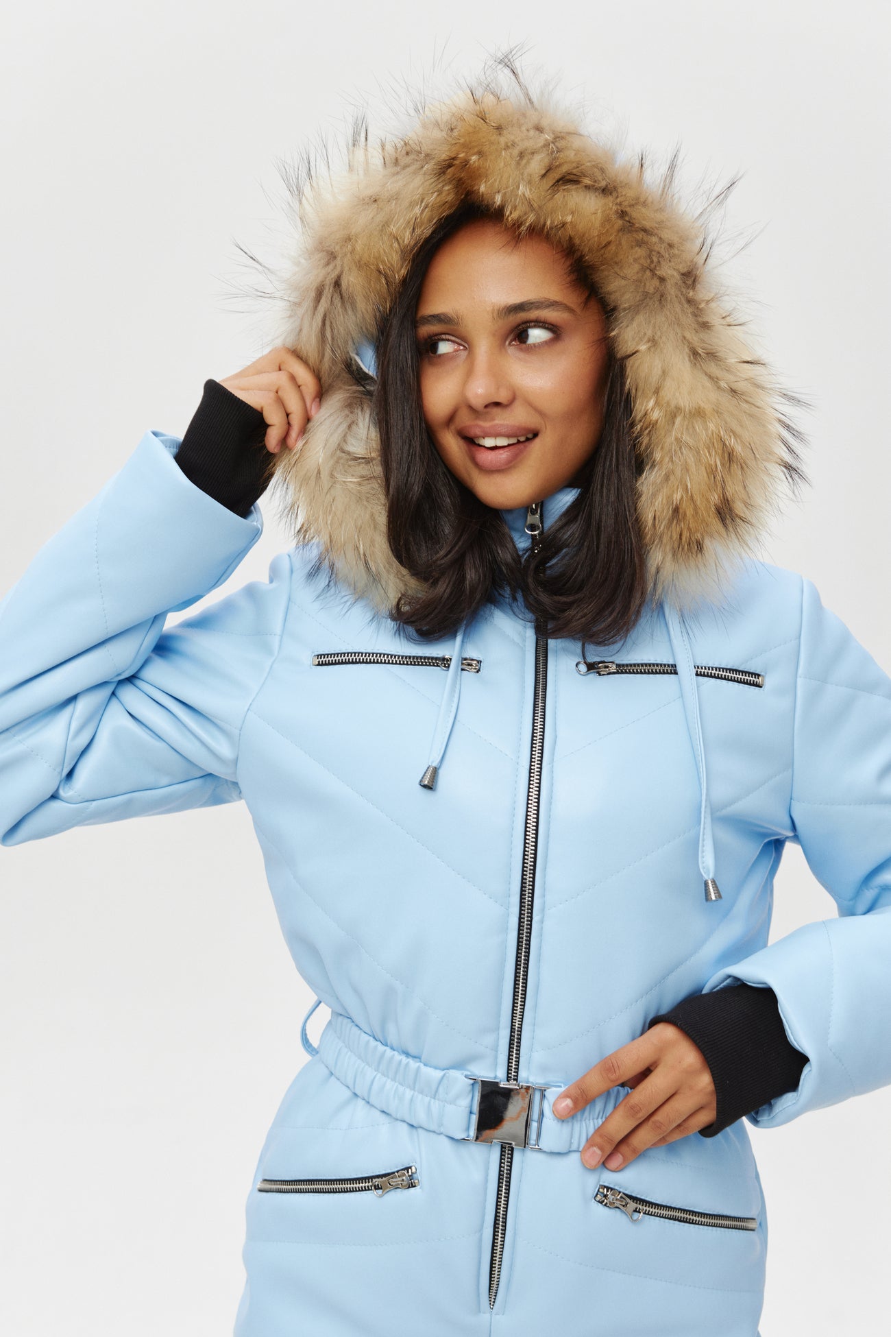 Зимовий комбінезон Брескул - Блакитний еко-шкіра