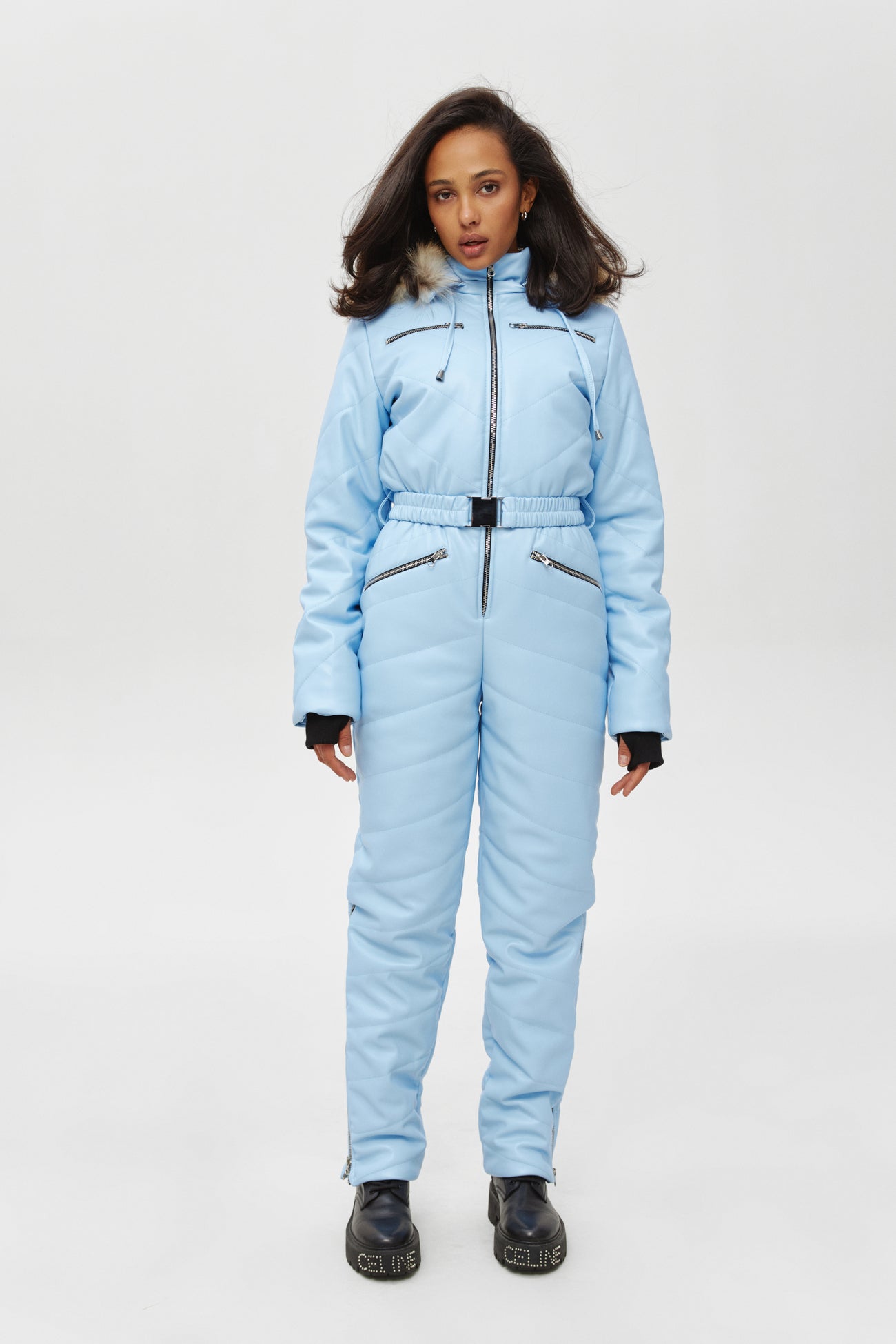 Зимовий комбінезон Брескул - Блакитний еко-шкіра