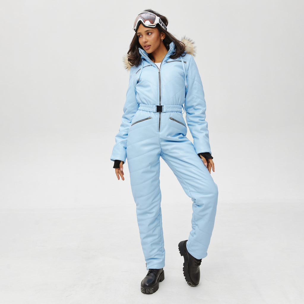 Зимовий комбінезон Брескул - Блакитний еко-шкіра