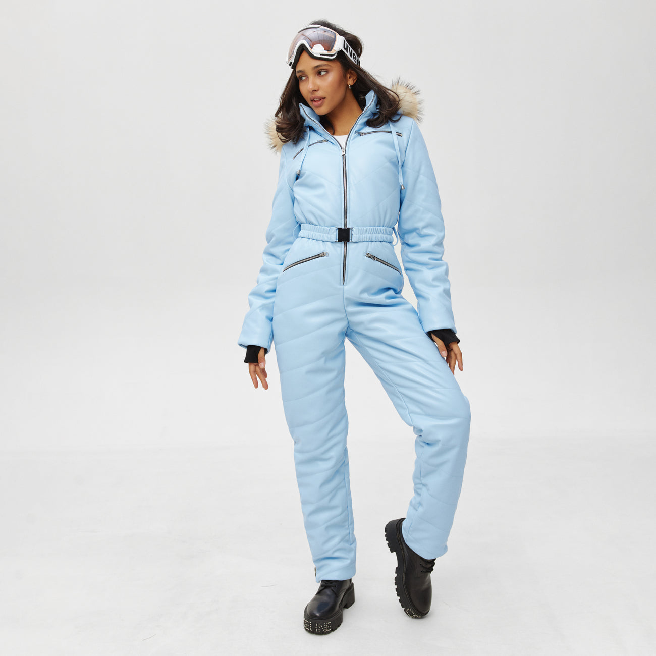 Зимовий комбінезон Брескул - Блакитний еко-шкіра