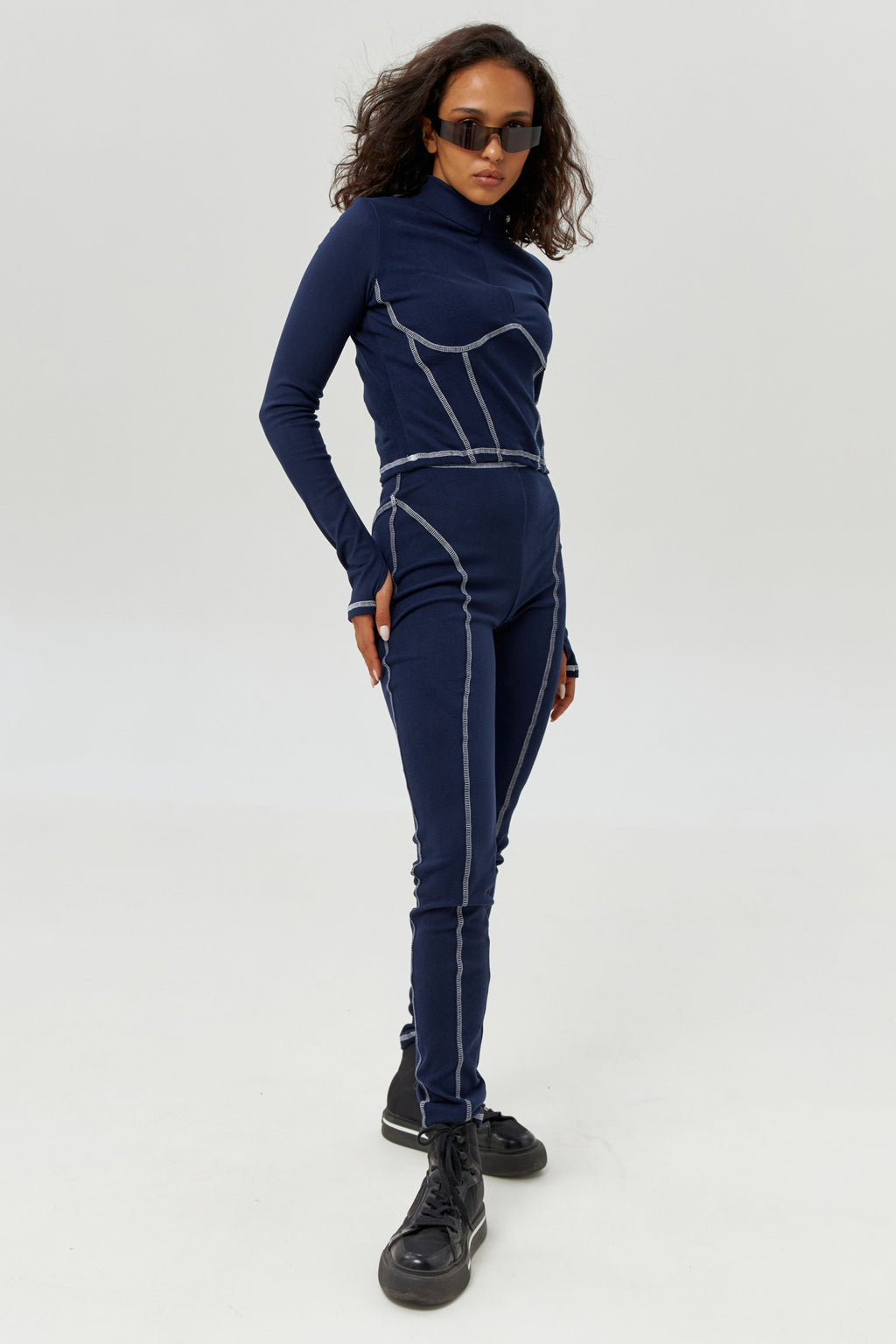 Термо костюм лонгслів і лосини - Синій