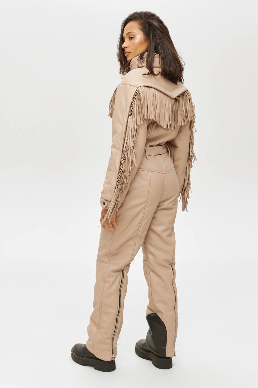 Зимовий комбінезон Говерла  - Коричневий еко-шкіра