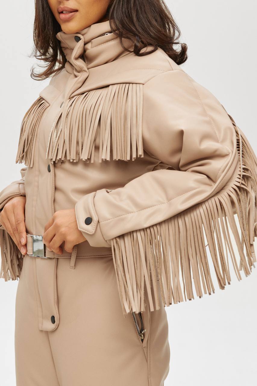 Зимовий комбінезон Говерла  - Коричневий еко-шкіра