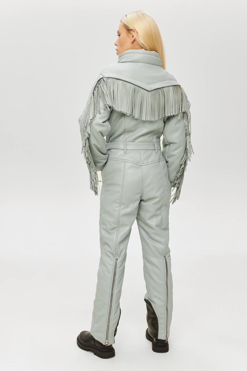 Зимовий комбінезон Говерла  - Сірий еко-шкіра