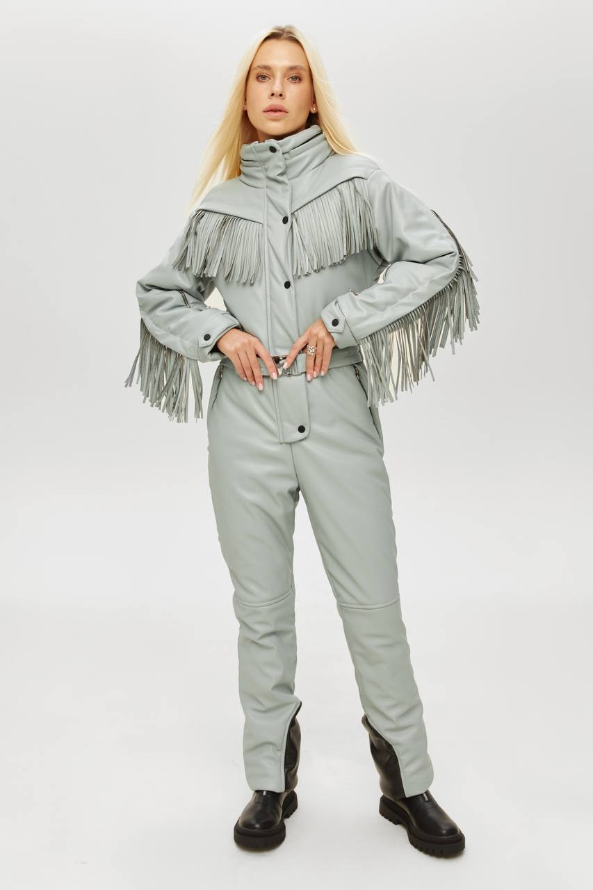 Зимовий комбінезон Говерла  - Сірий еко-шкіра