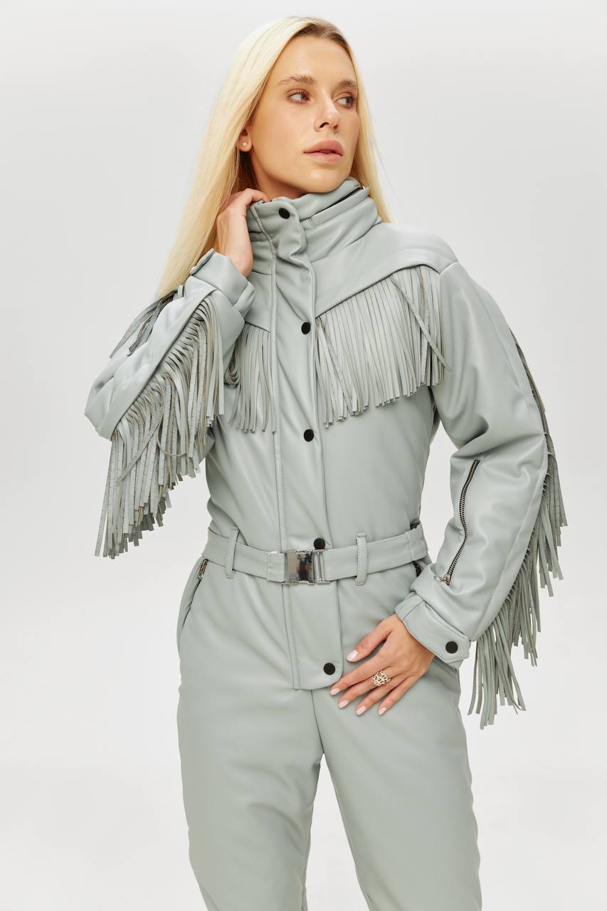 Зимовий комбінезон Говерла  - Сірий еко-шкіра